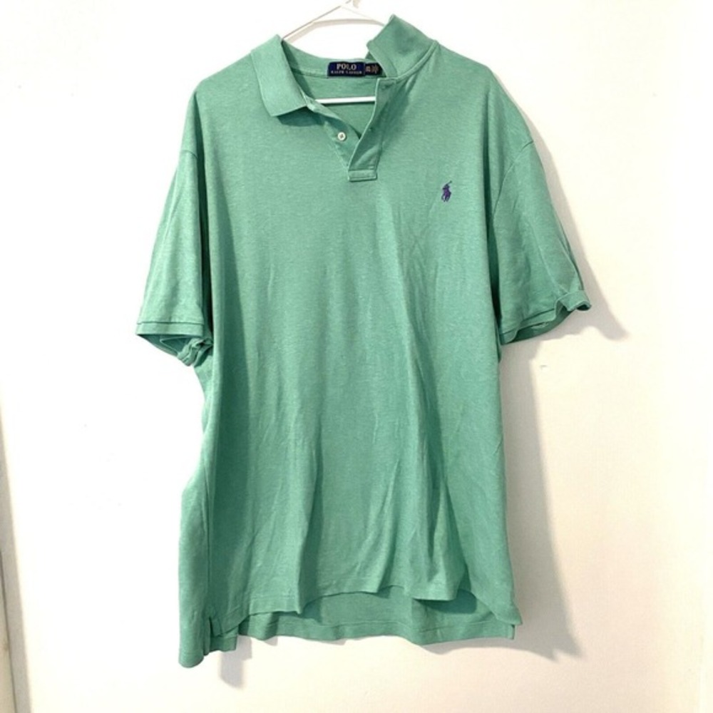Polo Ralph Lauren White Blue Label Seafoam Mint Green XXL 2xl